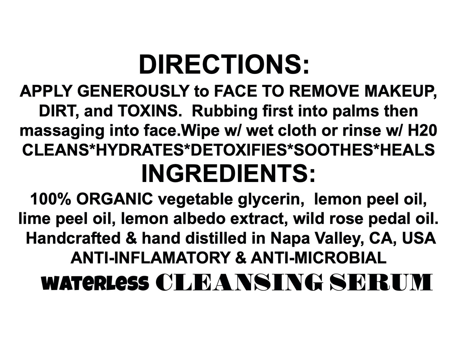 Waterless Cleansing Serum